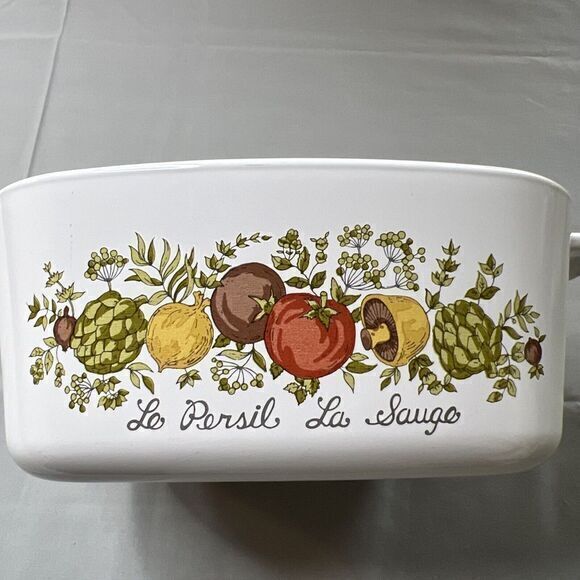 Corning Ware Spice Of Life Le Persil La Sauge Casserole Dish 1.5 Quart‎ Vintage - Picture 2 of 9